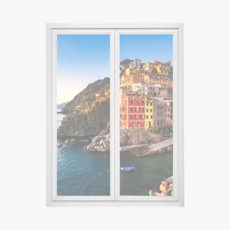 Fensteraufkleber sonnenuntergang über Riomaggiore, Cinque Terre – Pixers®
