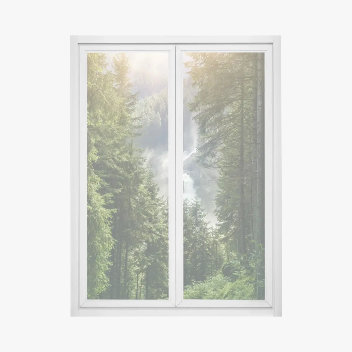 Fensteraufkleber Krimml wasserfall im üppigen alpinen wald – Pixers®