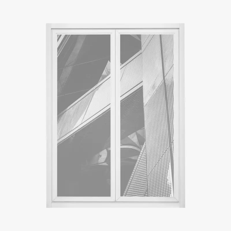 Fensteraufkleber geometrische moderne fassade in schwarzweiß