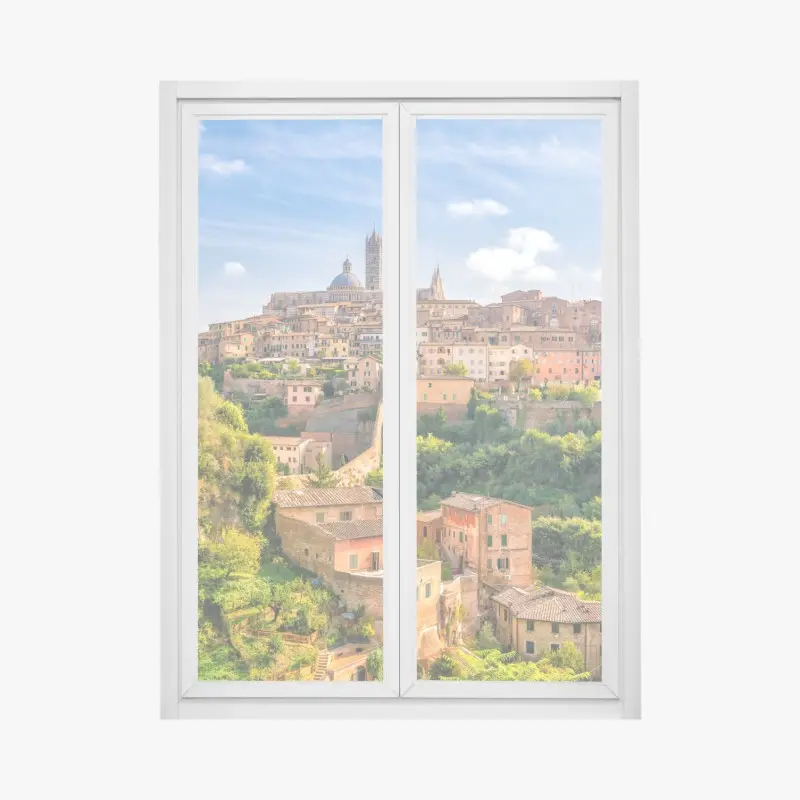 Fensteraufkleber Siena stadtpanorama, Italien
