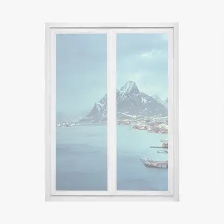 Fensteraufkleber Reine winterlicher fjord in den Lofoten – Pixers®