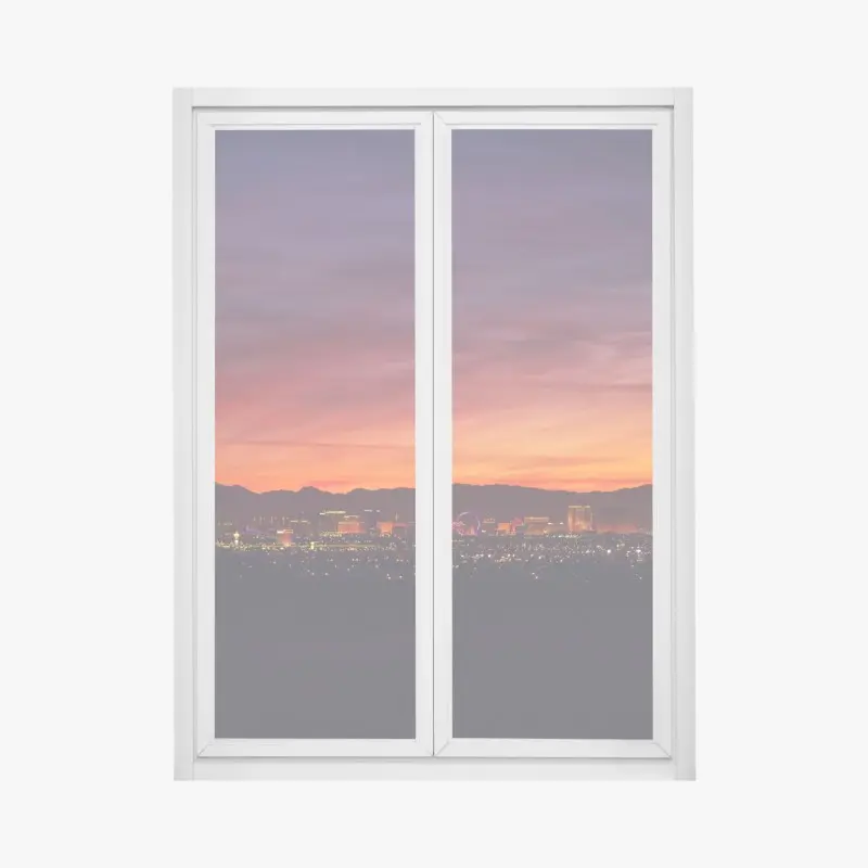 Fensteraufkleber Las Vegas panorama bei dämmerung