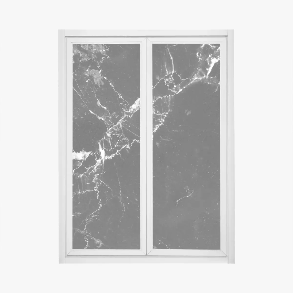 Fensteraufkleber schwarzer marmor mit adern – Pixers®