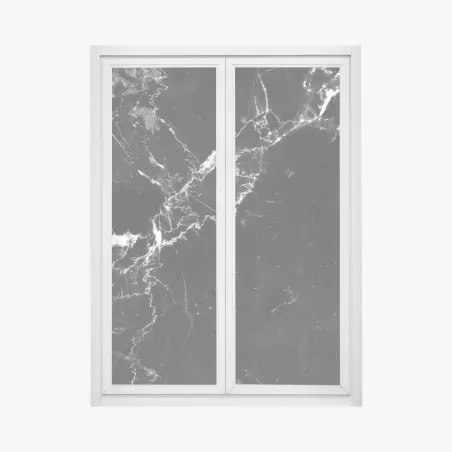 Fensteraufkleber schwarzer marmor mit adern – Pixers®
