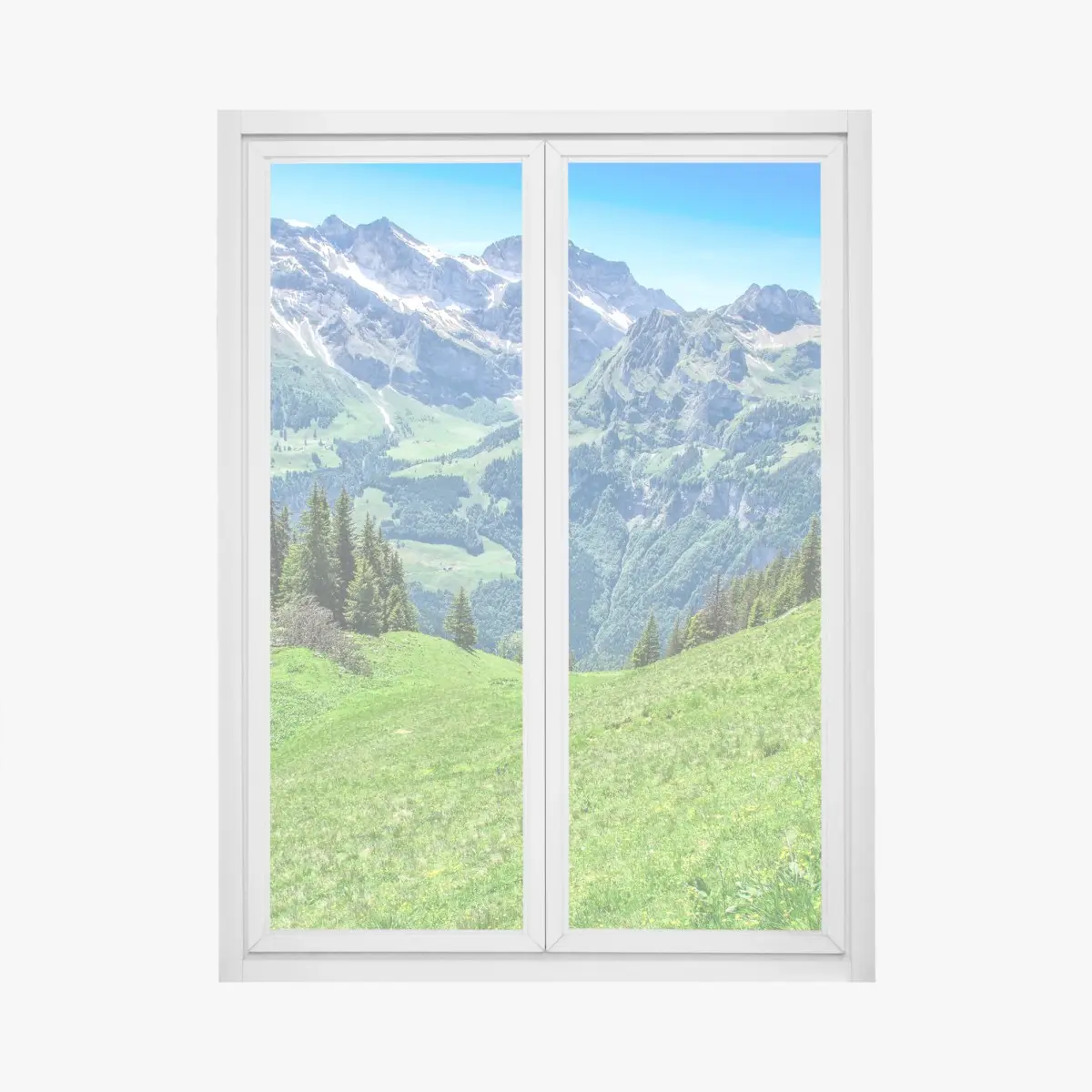 Fensteraufkleber alpine panorama über Engelberg, Schweiz – Pixers®