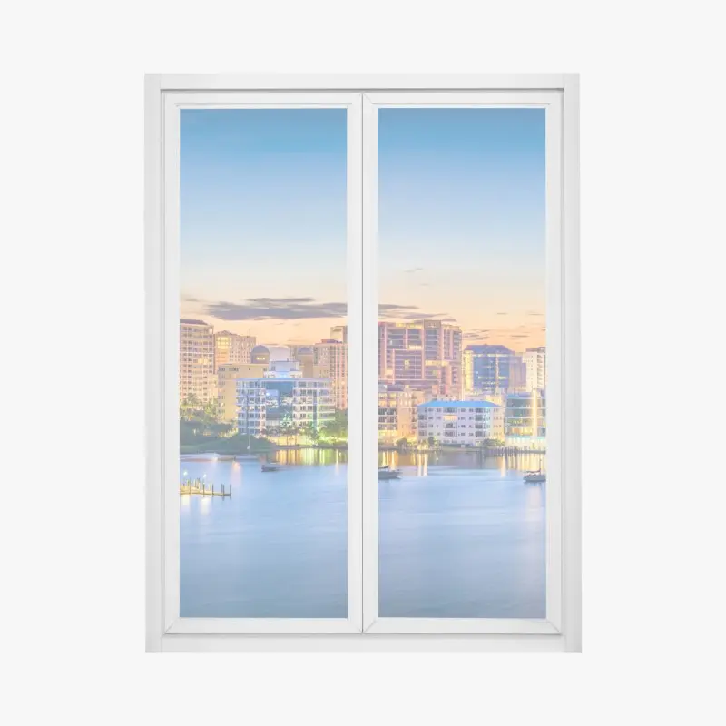 Fensteraufkleber Sarasota bei dämmerung über der bucht