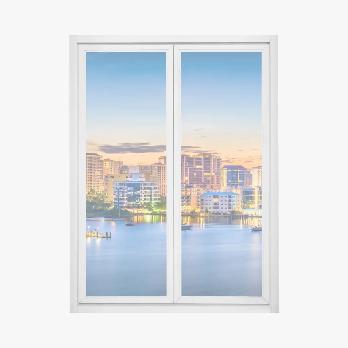 Fensteraufkleber Sarasota bei dämmerung über der bucht – Pixers®