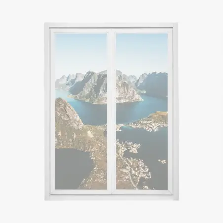 Fensteraufkleber majestätische fjordlandschaft – Pixers®