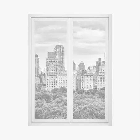 Fensteraufkleber Manhattan skyline in schwarzweiß – Pixers®