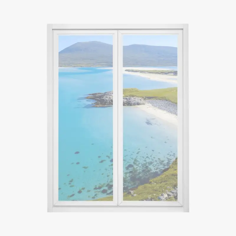 Fensteraufkleber ruhige türkisfarbene strandlandschaft