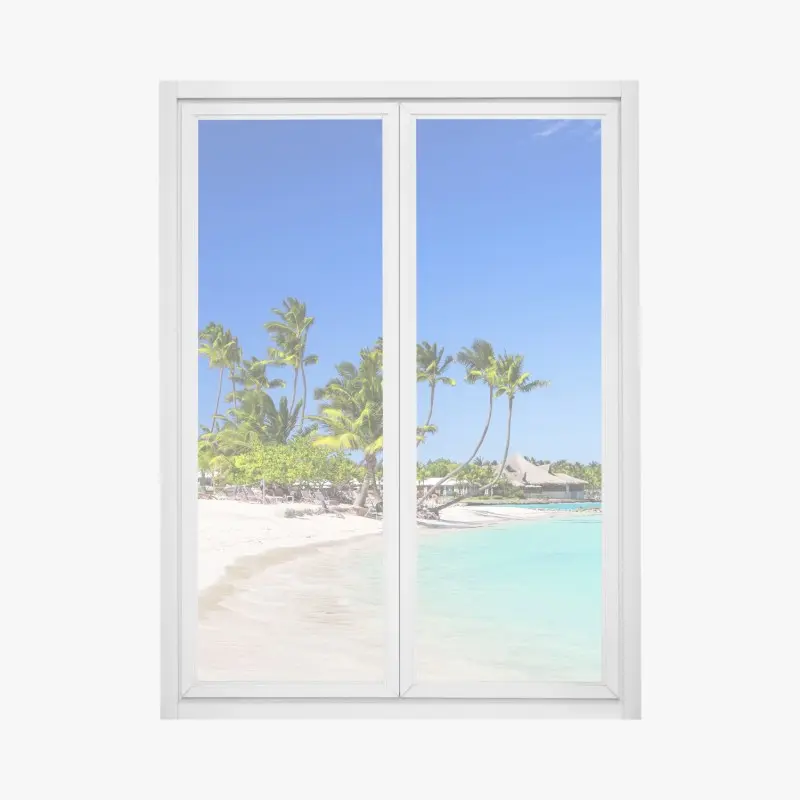 Fensteraufkleber tropischer strand in Cap Cana