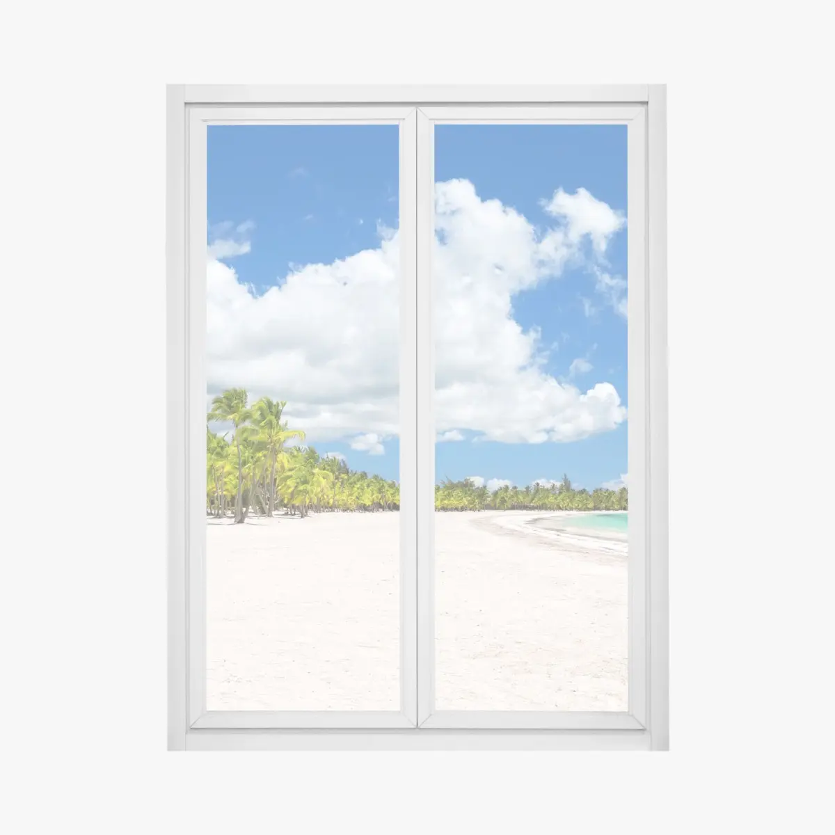 Fensteraufkleber tropischer strand in Punta Cana – Pixers®