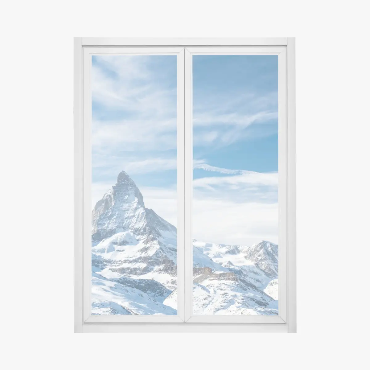 Fensteraufkleber majestätischer alpiner gipfel in den Alpen – Pixers®
