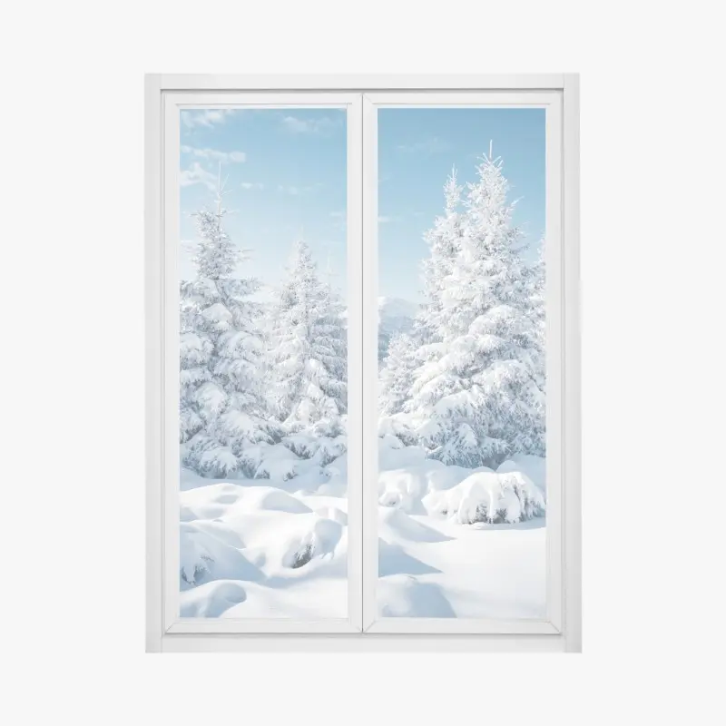 Fensteraufkleber winterruhe in den Karpaten