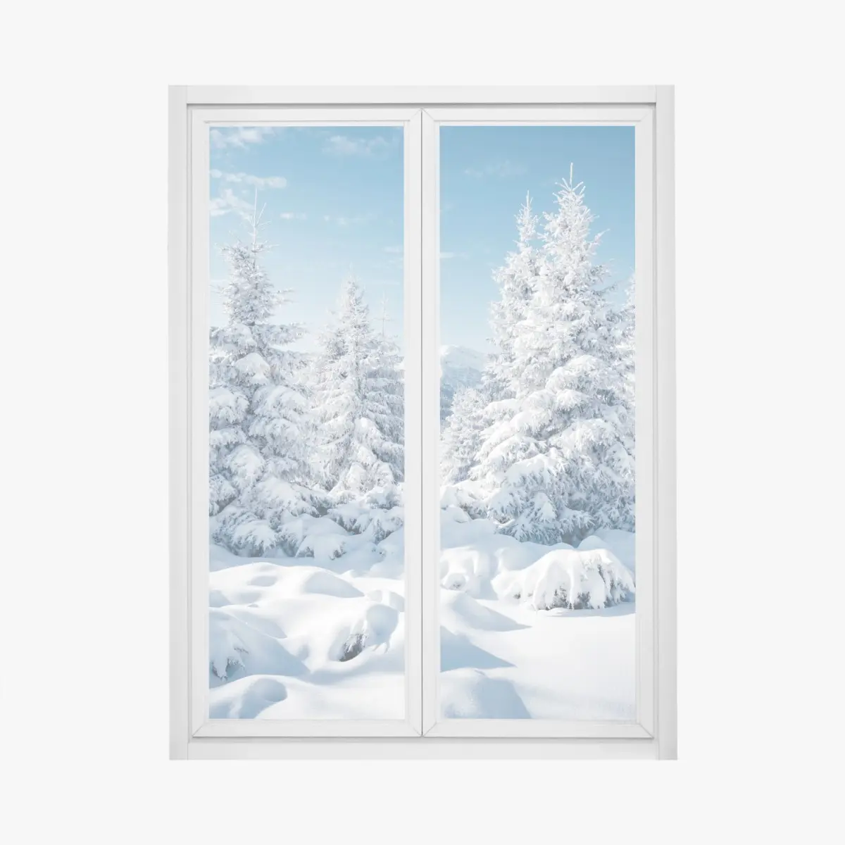 Fensteraufkleber winterruhe in den Karpaten – Pixers®