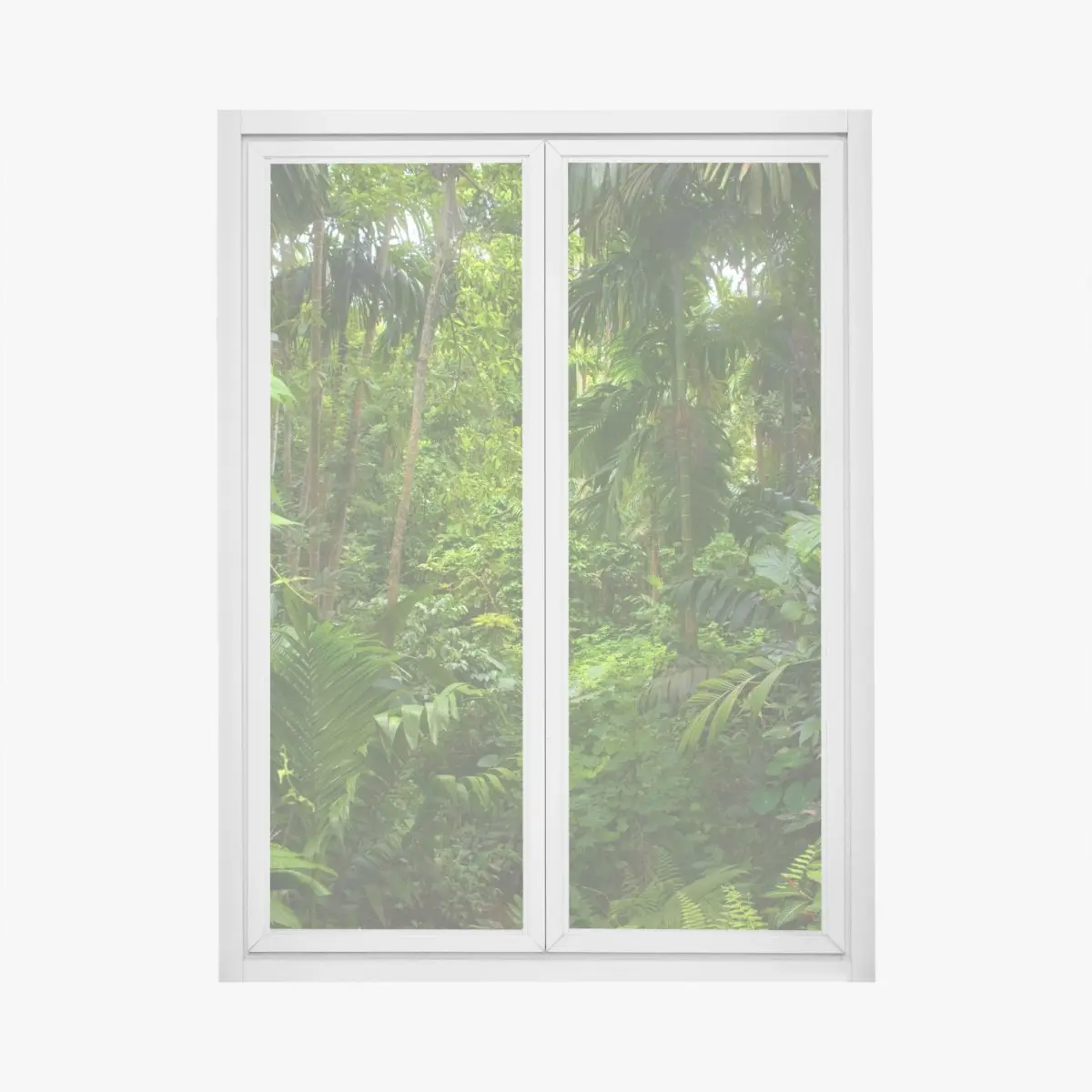 Fensteraufkleber üppiger tropischer dschungel – Pixers®