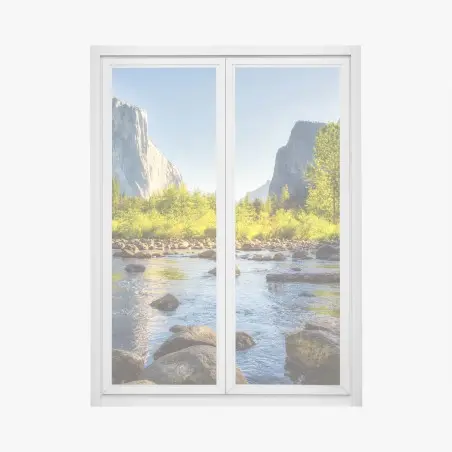 Fensteraufkleber goldenes flusstal – Pixers®