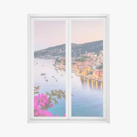 Fensteraufkleber sonnenuntergang über Villefranche-sur-Mer – Pixers®