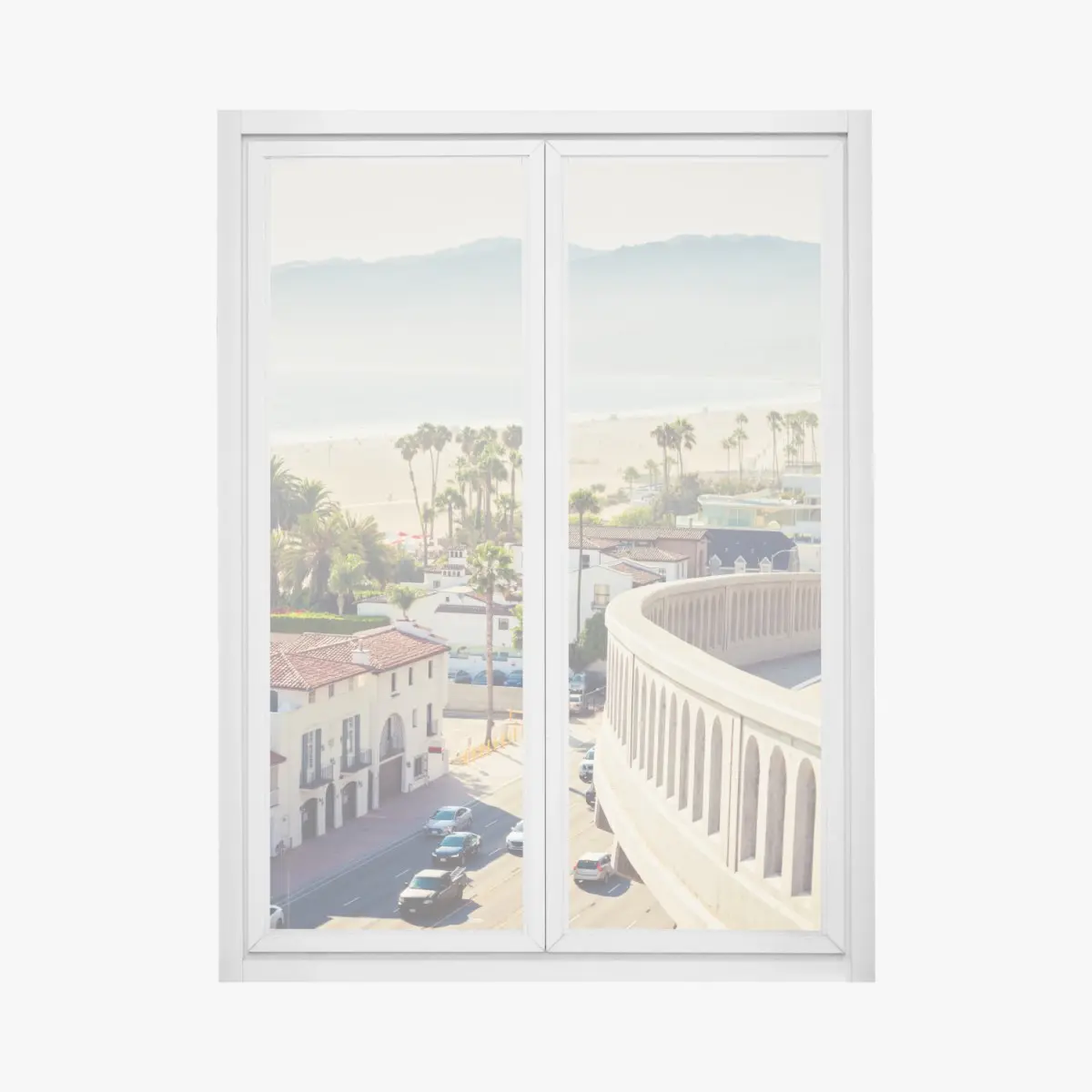 Fensteraufkleber Santa Monica küstenpanorama – Pixers®