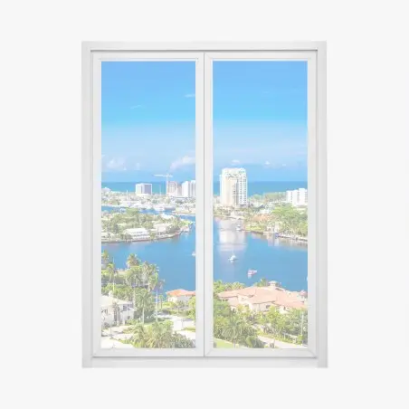 Fensteraufkleber Fort Lauderdale stadtskyline am meer – Pixers®