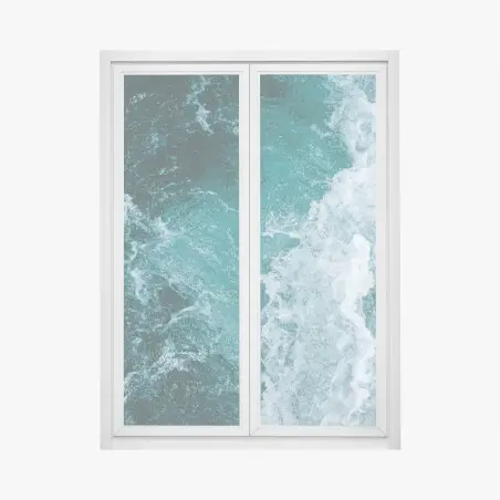 Fensteraufkleber türkisblaue ozeanwellen – Pixers®