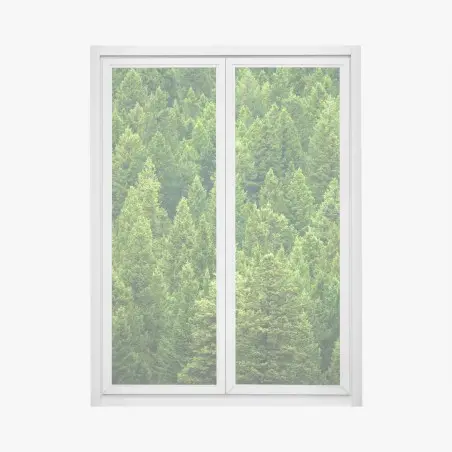 Fensteraufkleber üppige kronen eines kieferwaldes – Pixers®