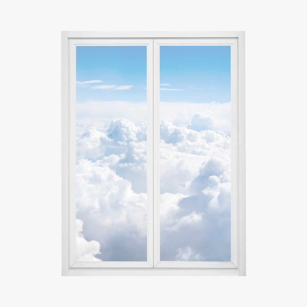 Fensteraufkleber ruhige wolkenlandschaft am blauen himmel – Pixers®