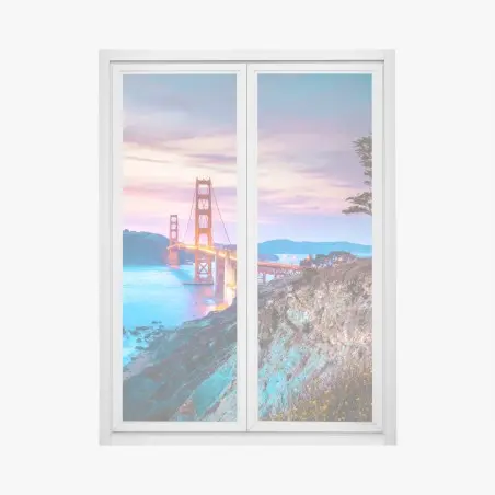 Fensteraufkleber Golden Gate Bridge bei dämmerung – Pixers®