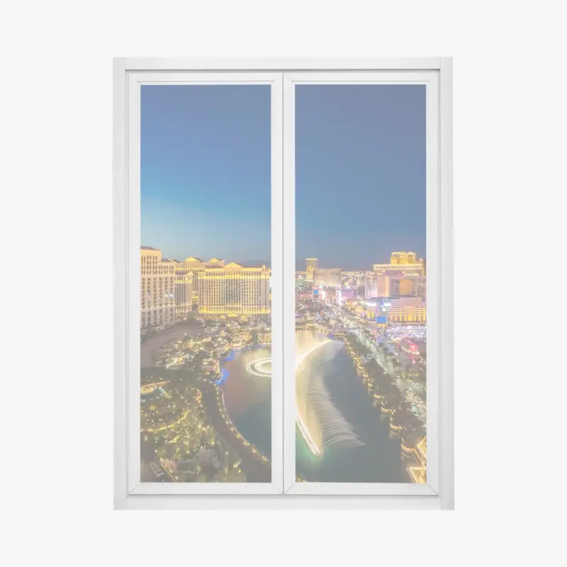 Fensteraufkleber Las Vegas skyline bei nacht