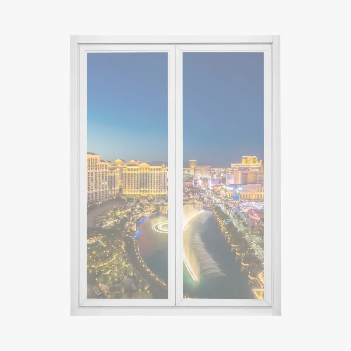 Fensteraufkleber Las Vegas skyline bei nacht – Pixers®