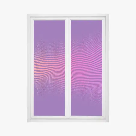 Fensteraufkleber leuchtendes verlauf-wellenmuster – Pixers®