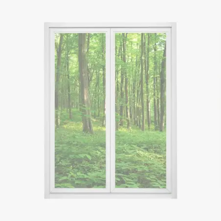 Fensteraufkleber sonniger grüner wald im frühling – Pixers®