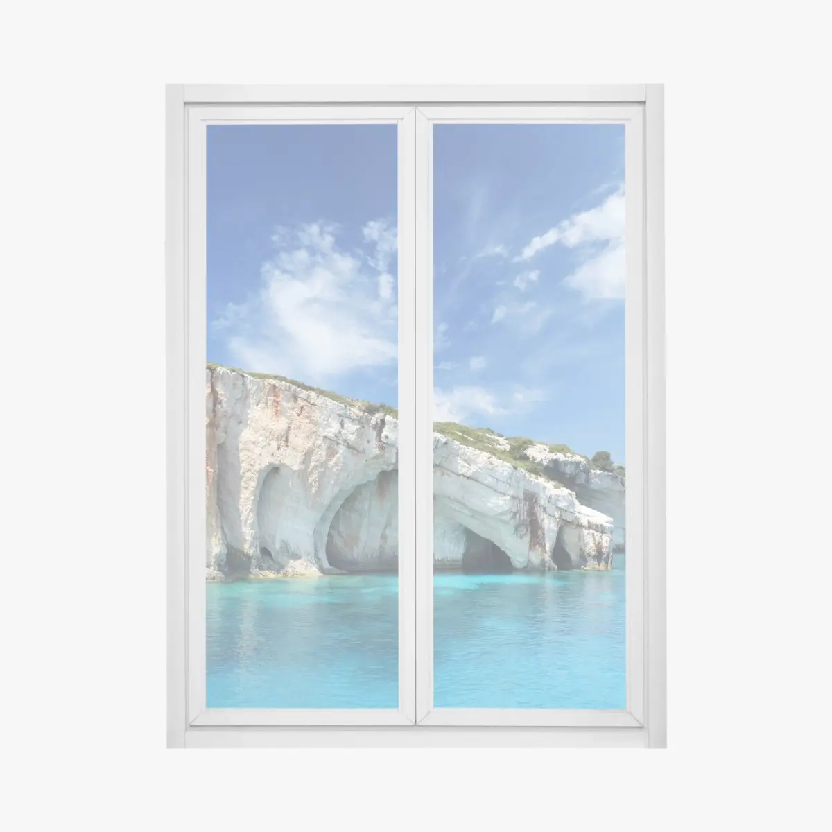 Fensteraufkleber blaue höhlen auf Zakynthos – Pixers®