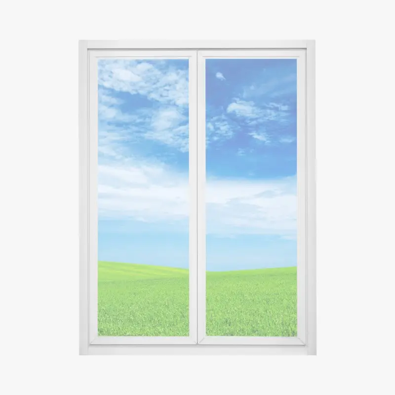 Fensteraufkleber grüne wiese unter blauem himmel