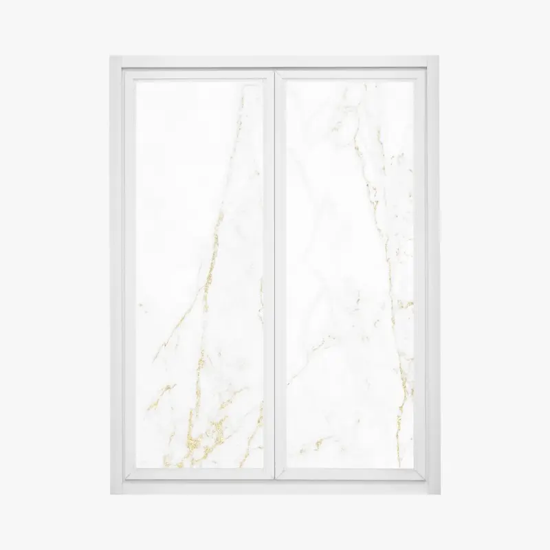 Fensteraufkleber weißer marmor mit goldenen adern