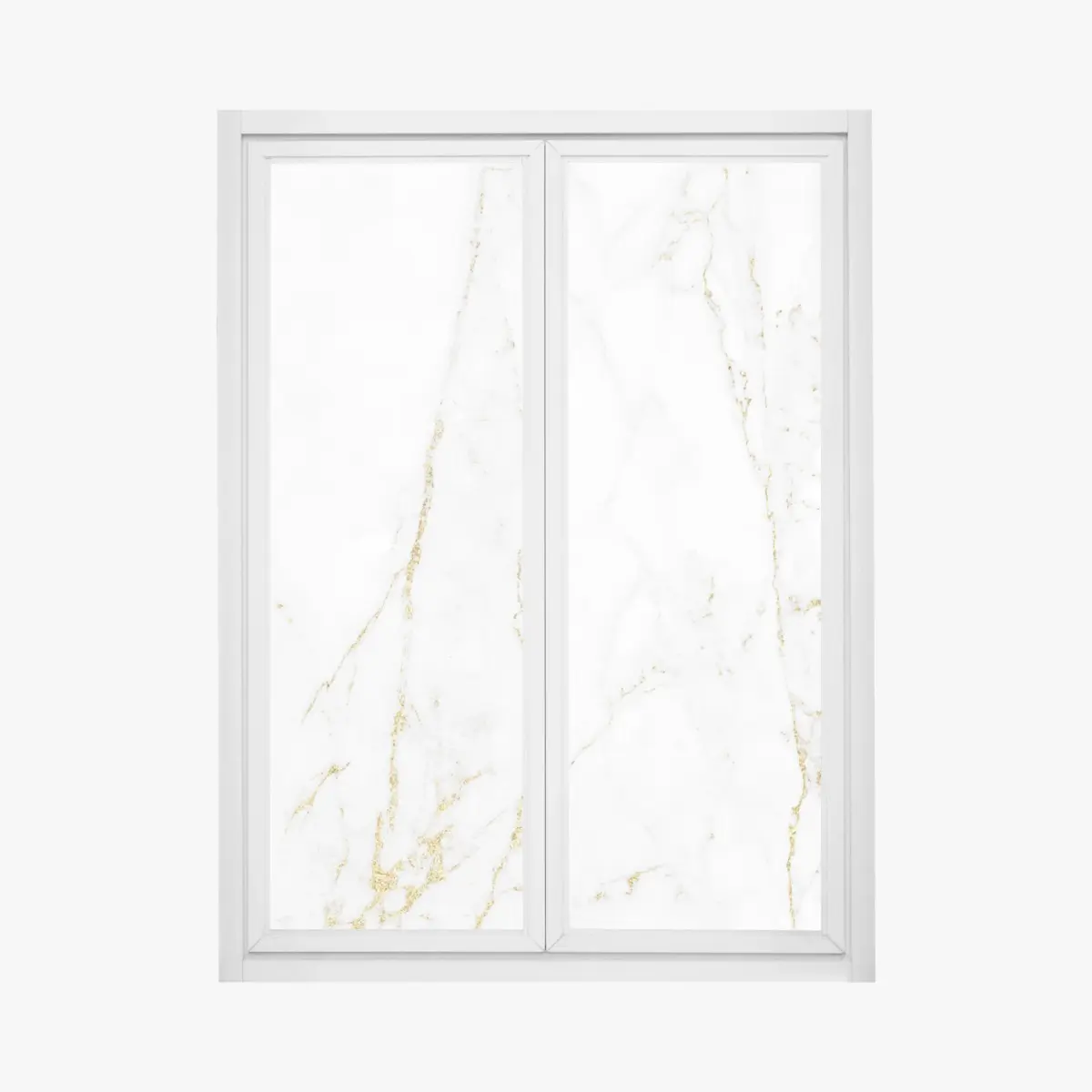 Fensteraufkleber weißer marmor mit goldenen adern – Pixers®