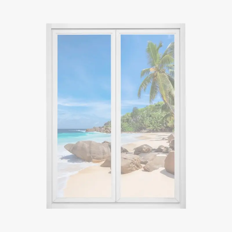 Fensteraufkleber tropischer palmenstrand