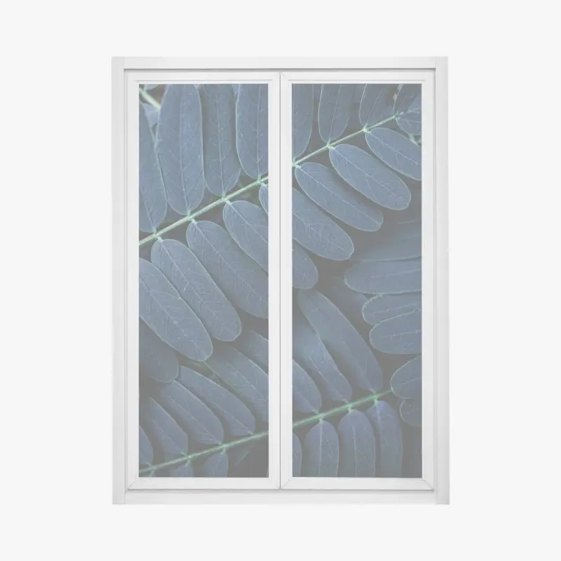 Fensteraufkleber tiefblaues blattmuster