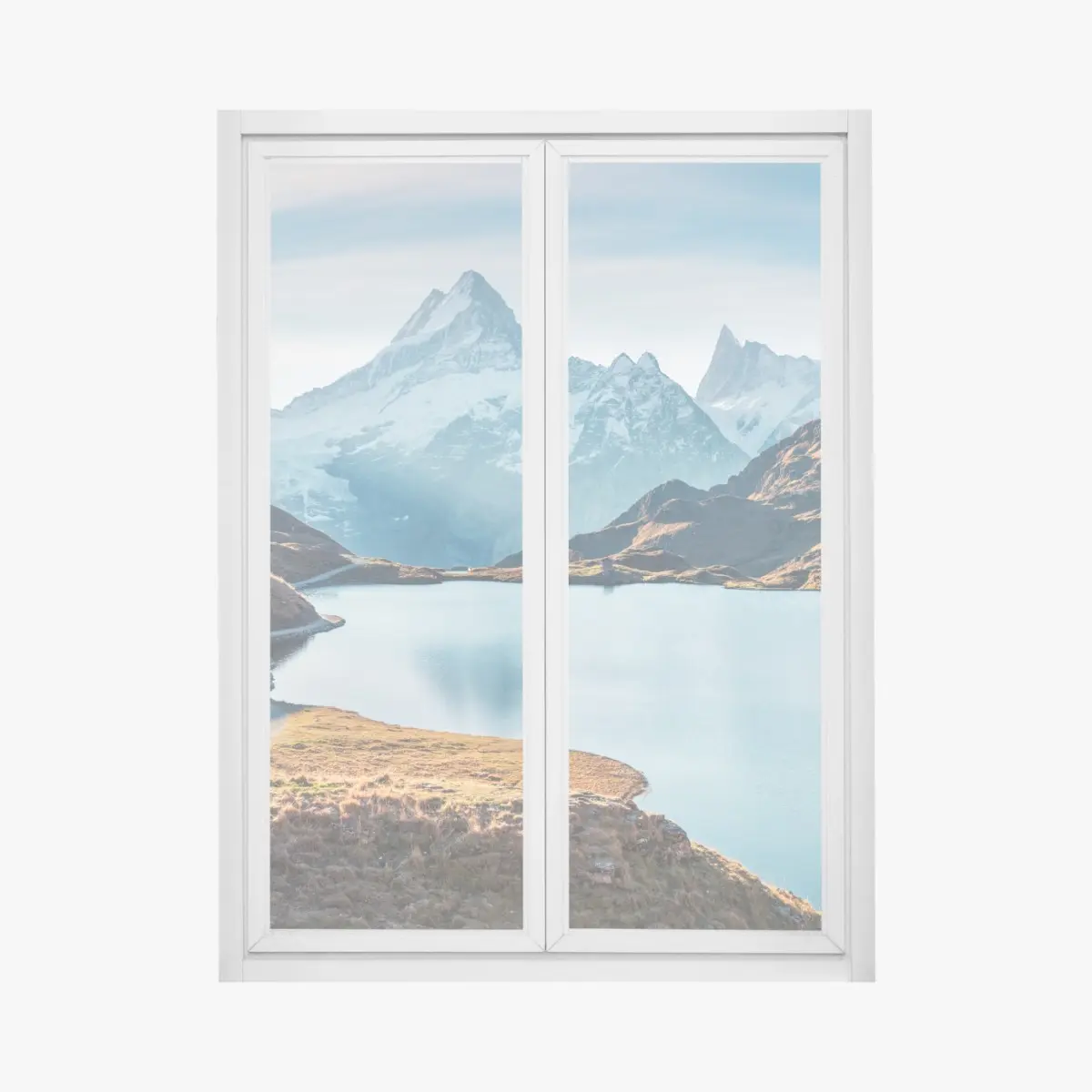 Fensteraufkleber sonnenaufgang über Bachalpsee, Schweizer Alpen – Pixers®