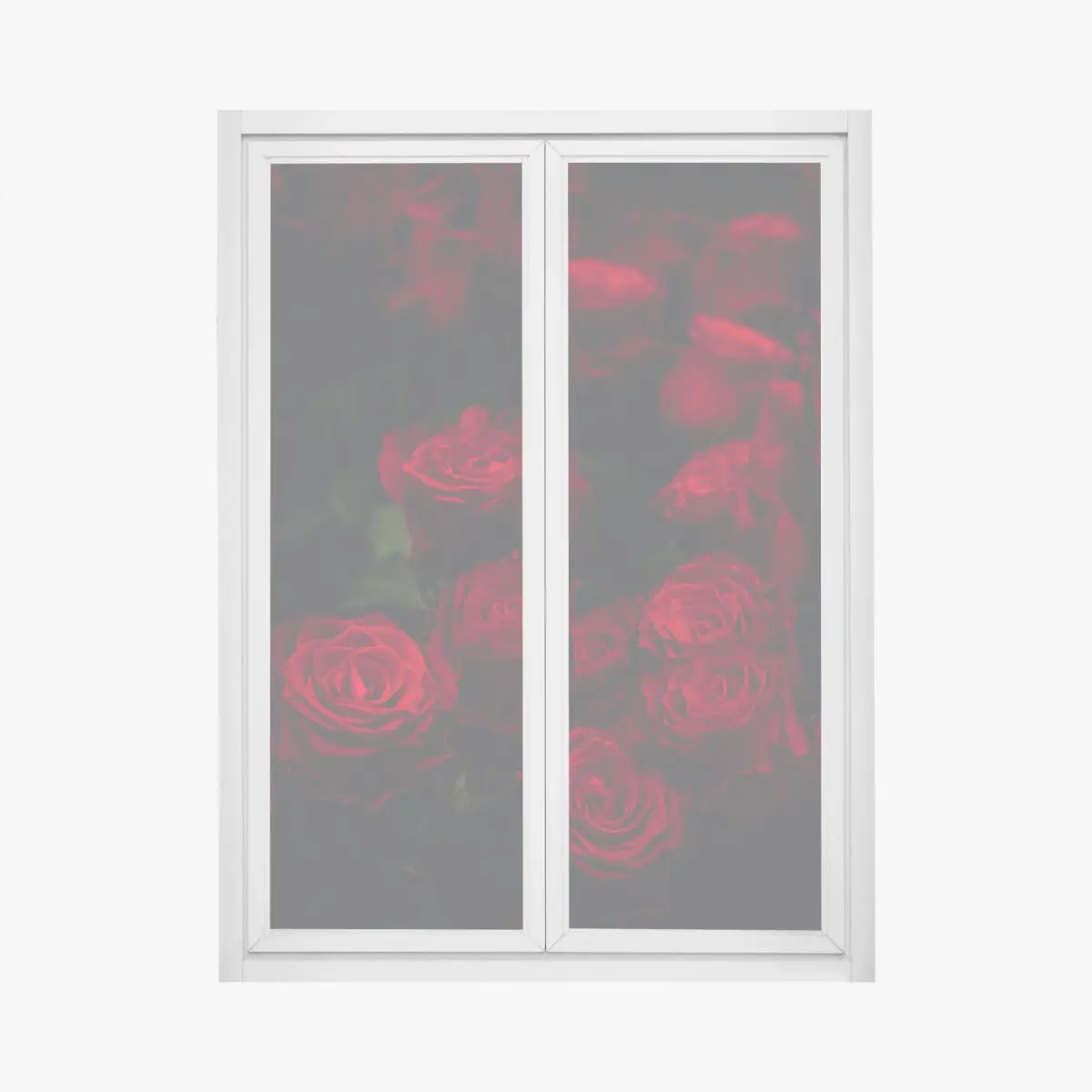 Fensteraufkleber dunkler rosenstrauß – Pixers®