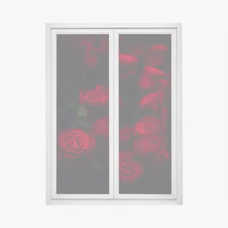 Fensteraufkleber dunkler rosenstrauß – Pixers®