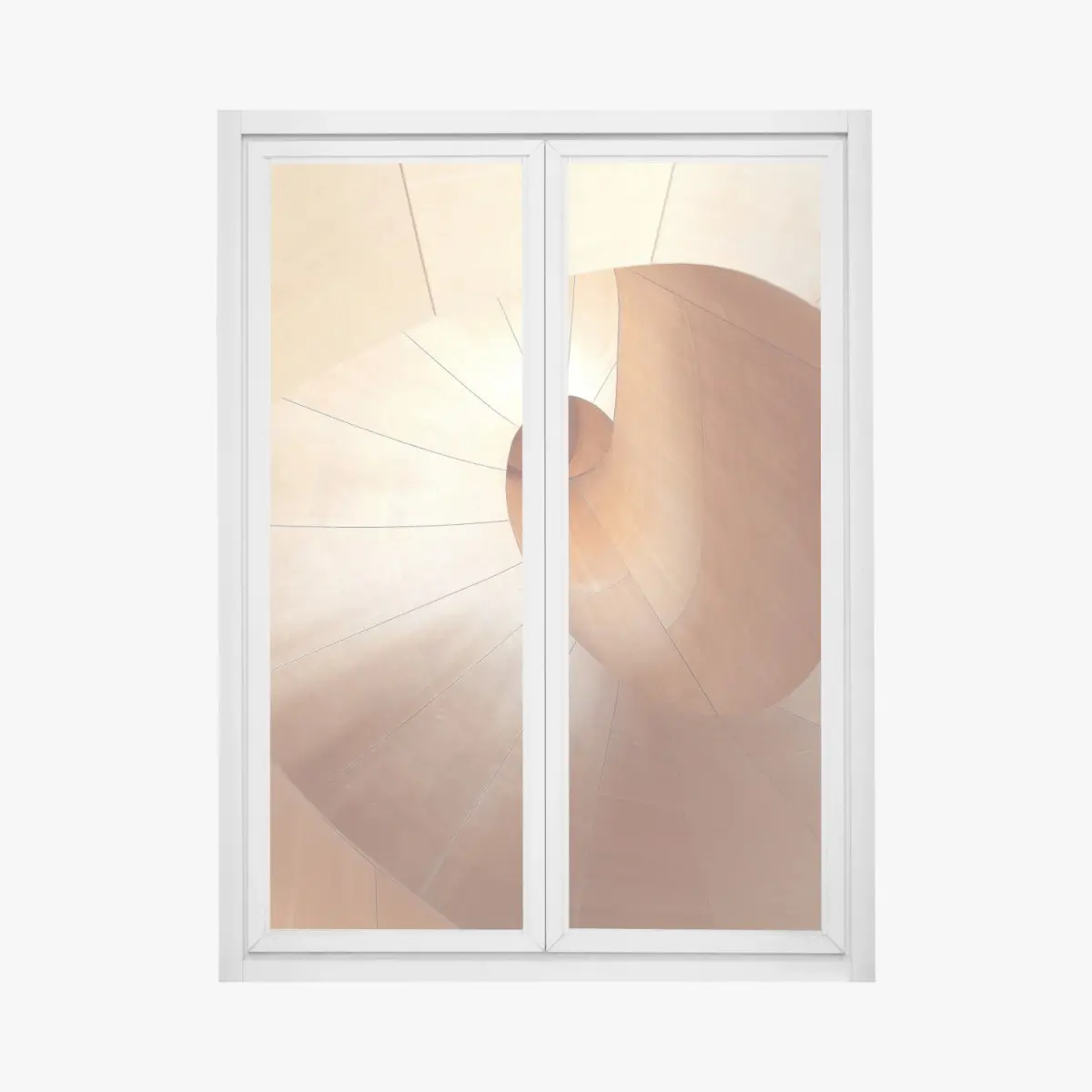 Fensteraufkleber warme holzspirale – Pixers®