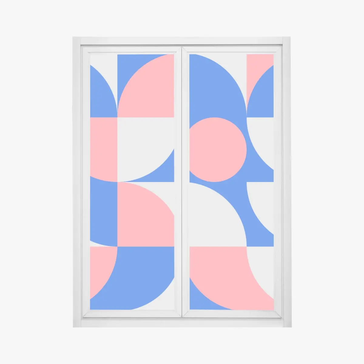 Fensteraufkleber skandinavische geometrische komposition – Pixers®