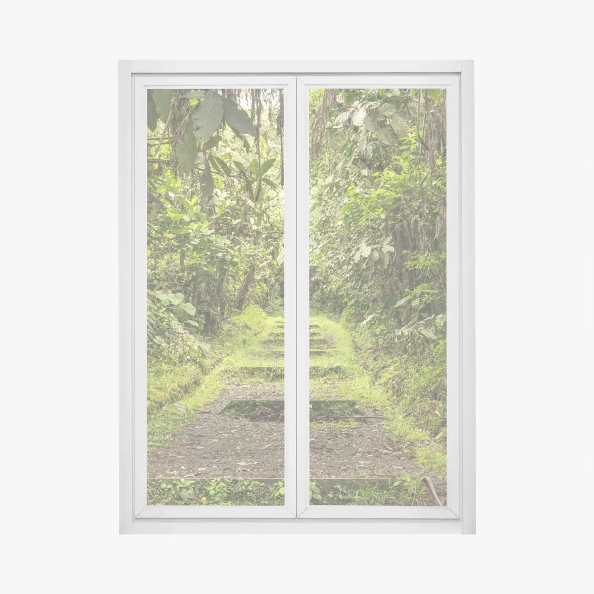 Fensteraufkleber pfad durch üppigen dschungel – Pixers®