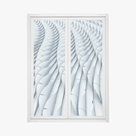 Fensteraufkleber abstraktes architektonisches fasadenmuster – Pixers®