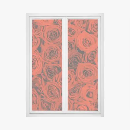Fensteraufkleber prächtiger strauß roter rosen – Pixers®