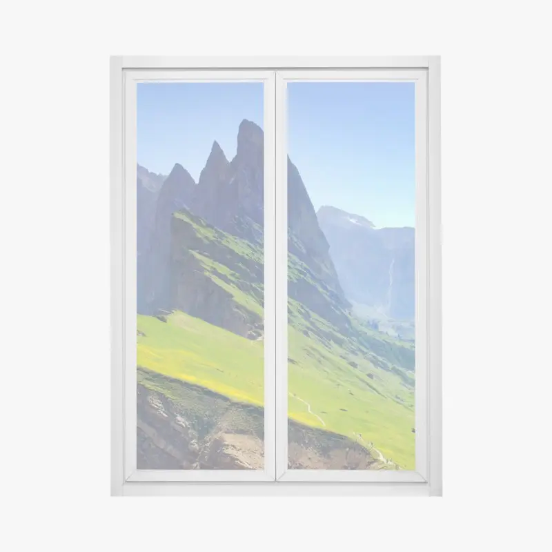 Fensteraufkleber majestätische Seceda in den Dolomiten