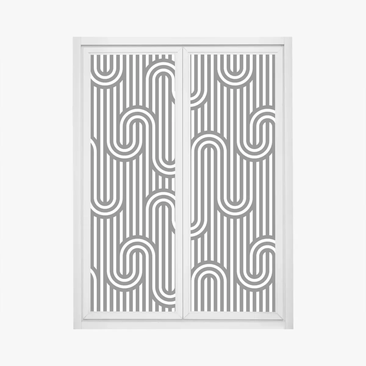 Fensteraufkleber schwarz-weiß geometrisches optisches muster – Pixers®