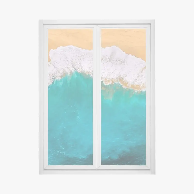 Fensteraufkleber türkisblaue wellen am strand Kelingking, Nusa Penida