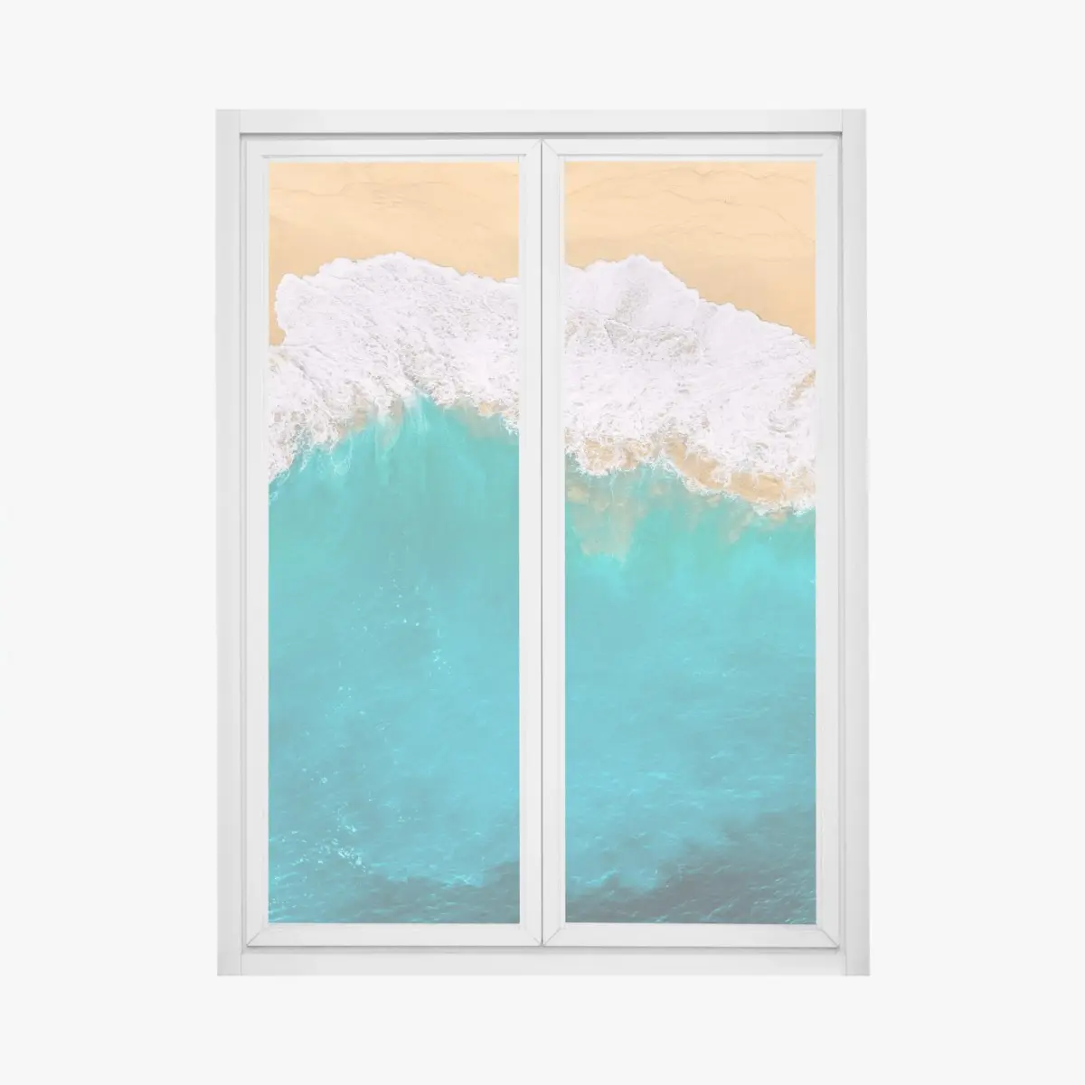 Fensteraufkleber türkisblaue wellen am strand Kelingking, Nusa Penida – Pixers®